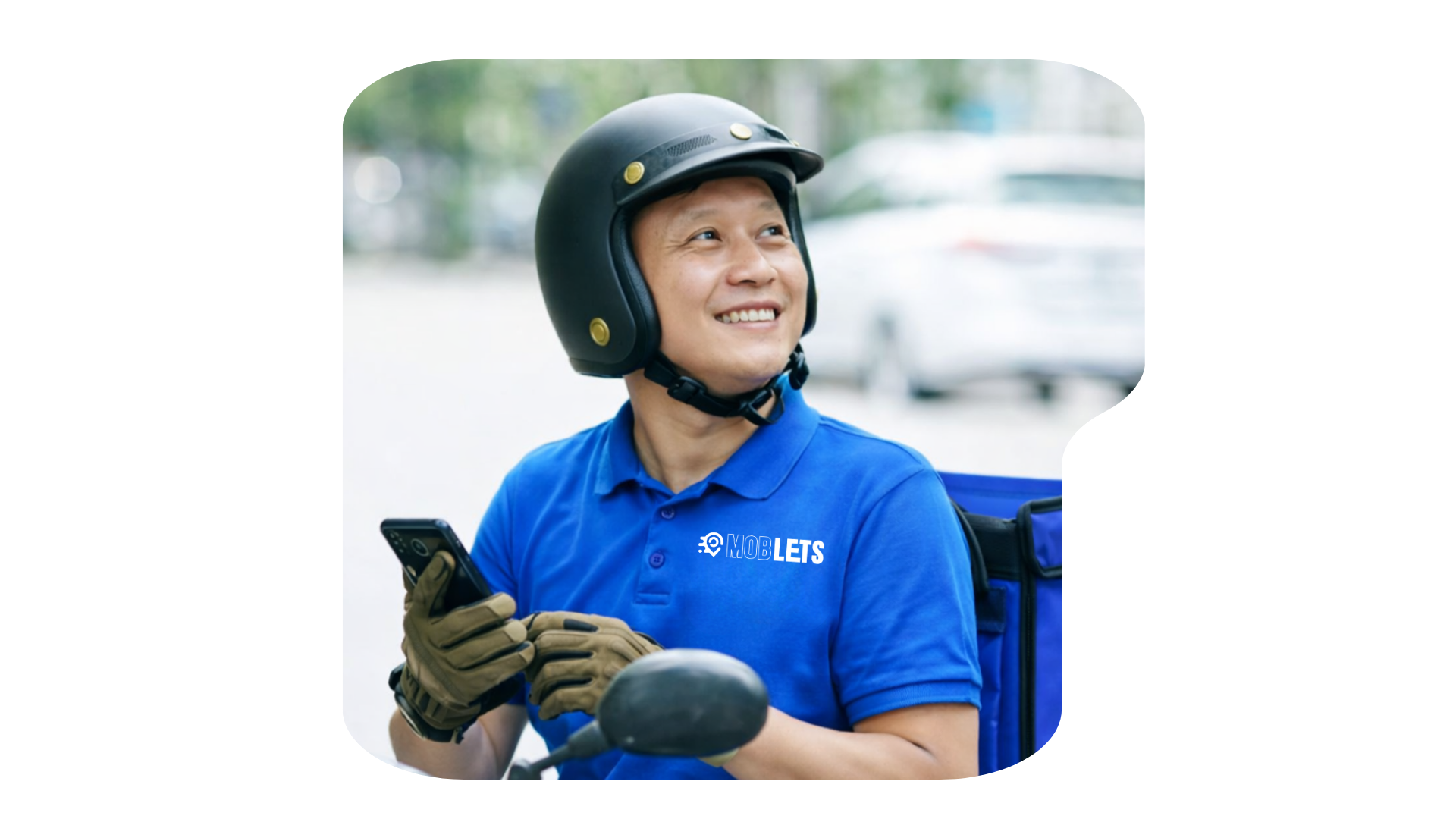 Cliente usando o aplicativo Moblets.